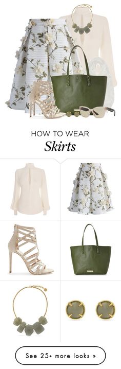 &quot;Chicwish Let&#39;s Blossom Skirt&quot; by brendariley-1 on Polyvore featuring Alexander McQueen, Caslon, Chicwish, Olivia + Joy, Tamara Mellon, Vince Camuto, Miu Miu, skirt, blossom and chickwish