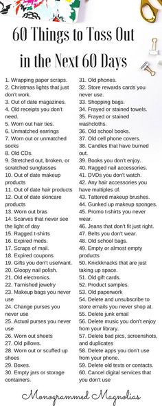 60 things you can get rid of without missing them:
