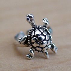 Love Turtles!! TURTLE EAR CUFF Sterling Silver Cuff Earrings by AgHalo on Etsy, $14.00