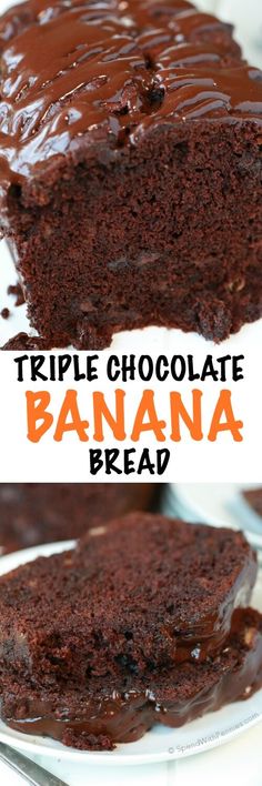 If you like chocolate, you&#39;re definitely going to LOVE this Triple Chocolate Banana Bread! With a triple load of chocolate, it&#39;s deliciously decadent and easy to make!