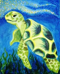 easy paintings of sea turtle - Google Search