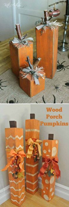 How to make a wood pumpkin.