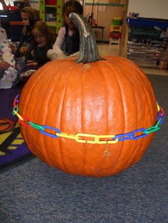 Preschool blog to read ..... picture pumpkin circumference USE for estimations (watermelon lesson too)