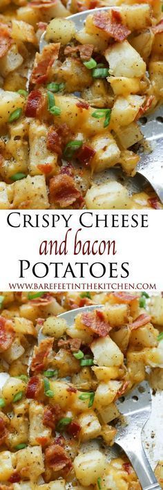 Barefeet In The Kitchen: Crispy Cheese and Bacon Potatoes