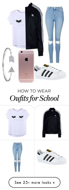 &quot;School outfit&quot; by lifesghghgaver on Polyvore featuring adidas, Chicnova Fashion, Topshop, adidas Originals and Bling Jewelry