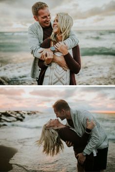 These might just be the prettiest beach engagement photos ever! The couple even has a perfect love story to match. &#9829;