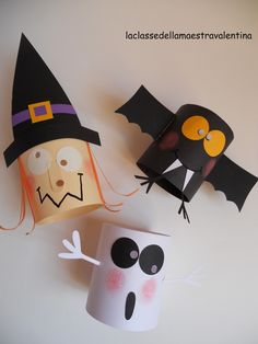 Halloween decorations: out of toilet paper rolls!
