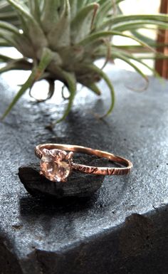 Rose gold morganite ring