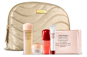 Receive a free 6-piece bonus gift with your $75 Shiseido purchase