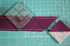 Half square triangle quilt tutorial tube piecing
