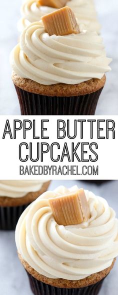 Moist apple butter cupcakes with caramel cream cheese frosting recipe from???
