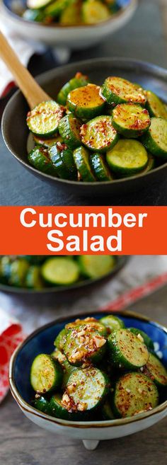 Asian Cucumber Salad ??? healthy cucumber salad with Asian spices. So refreshing and easy. A perfect appetizer for any meals | <a href="http://rasamalaysia.com" rel="nofollow" target="_blank">rasamalaysia.com</a>