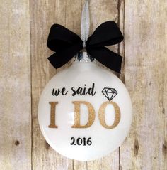 Our First Christmas Ornament Married, Just Married Ornament, Personalized Wedding Ornament, Wedding Christmas Ornament, Newlywed Gift, I Do