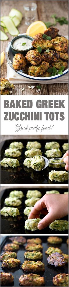 Greek Zucchini Tots / Fritters - transform the humble zucchini into these tasty bites! Easy to make, traditional Greek recipe. <a class="pintag searchlink" data-query="%23courgette" data-type="hashtag" href="/search/?q=%23courgette&rs=hashtag" rel="nofollow" title="#courgette search Pinterest">#courgette</a>