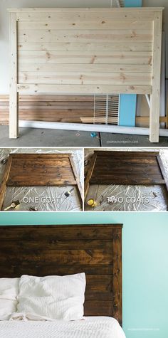 Make your own DIY rustic headboard - <a href="http://AndreasNotebook.com" rel="nofollow" target="_blank">AndreasNotebook.com</a>