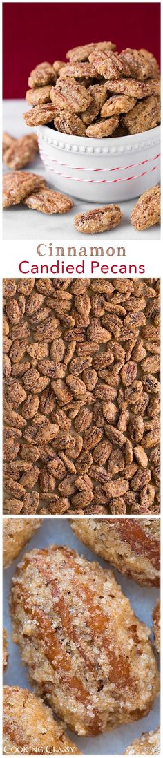 Cinnamon Candied Pecans - these are one of my favorite fall treats and they are so easy to make!