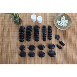Stone Massage 50 Piece Set with Manual and DVD Back Massager With Heat
