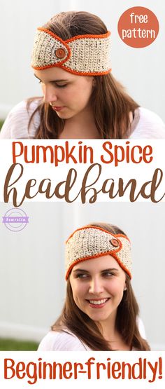 Pumpkin Spice Headband Ear Warmer | Beginner-friendly! | Free Crochet Pattern from Sewrella