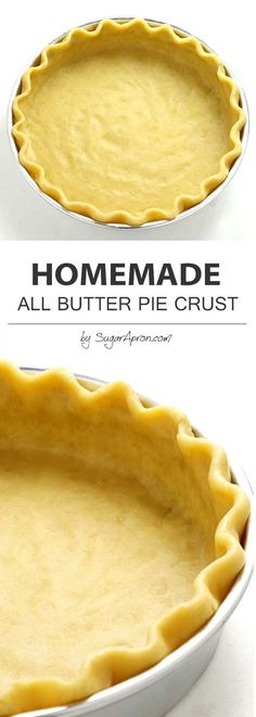 This Homemade All Butter Pie Crust is flaky, buttery and good enough to eat without any filling at all ...: