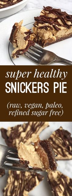 Healthy Snickers Pie (Raw, Vegan, Gluten + Grain Free, Refined Sugar Free)