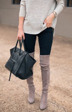 Over the knee boots with pants