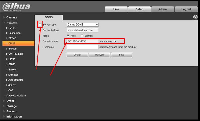 Kích hoạt và cấu hình DDNS của Dahua