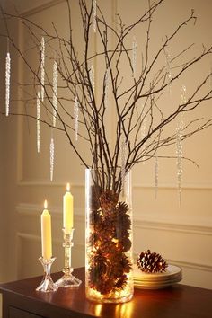 Natural Holiday Decor Idea: Beautiful Birch Branches | Apartment Therapy
