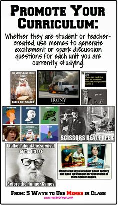 Promote your curriculum in your classroom using memes {from <a href="http://www.traceeorman.com}" rel="nofollow" target="_blank">www.traceeorman.com}</a>