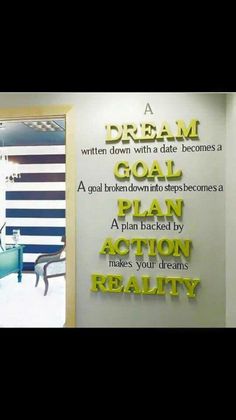 This a great reminder/encourager on how to turn your wants and dreams into a reality. I think this would be a good poster to hang inside my office to remind students about goal setting and taking the appropriate actions to reach these goals. (Solution focused therapy)