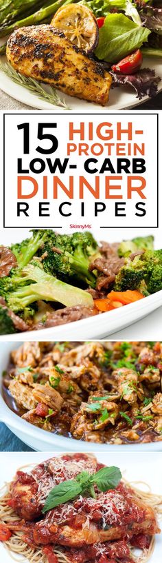 Try these 15 High-Protein Low-Carb Dinner Recipes! Perfect for the whole family! <a class="pintag searchlink" data-query="%23skinnyms" data-type="hashtag" href="/search/?q=%23skinnyms&rs=hashtag" rel="nofollow" title="#skinnyms search Pinterest">#skinnyms</a> <a class="pintag searchlink" data-query="%23lowcarb" data-type="hashtag" href="/search/?q=%23lowcarb&rs=hashtag" rel="nofollow" title="#lowcarb search Pinterest">#lowcarb</a> <a class="pintag searchlink" data-query="%23highprotein" data-type="hashtag" href="/search/?q=%23highprotein&rs=hashtag" rel="nofollow" title="#highprotein search Pinterest">#highprotein</a>