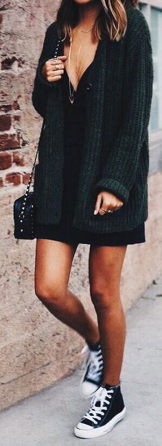 <a class="pintag" href="/explore/fall/" title="#fall explore Pinterest">#fall</a> <a class="pintag" href="/explore/fashion/" title="#fashion explore Pinterest">#fashion</a> / oversized knit + black dress