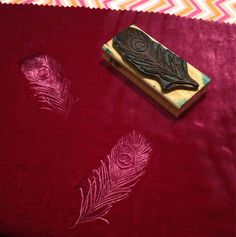 Julie gives an easy DIY tutorial on how to emboss velvet with rubber stamps!