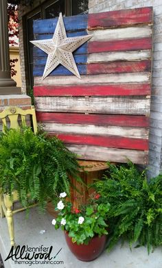 pallet flag with single star