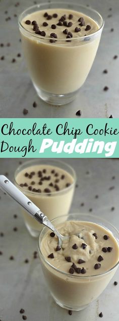 The Cooking Actress: Chocolate Chip Cookie Dough Pudding. An easy recipe for from-scratch pudding that tastes like cookie dough!