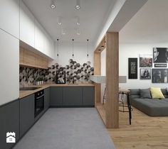 Mieszkanie - 40 m2 - Kuchnia, styl skandynawski - zdj??cie od BIG IDEA studio???
