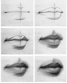 Tutorial Of Drawing Lips(Check it out if you're having problems drawing lips ) By @icuong _ <a class="pintag searchlink" data-query="%23arts_help" data-type="hashtag" href="/search/?q=%23arts_help&rs=hashtag" rel="nofollow" title="#arts_help search Pinterest">#arts_help</a> by artshelp