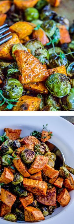 Roasted vegetables (like these Brussels sprouts and???