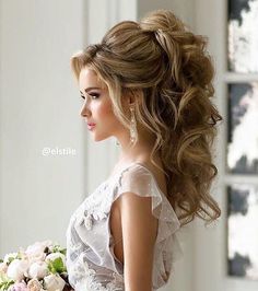 Wedding hairstyle idea; Featured Hairstyle: Elstile