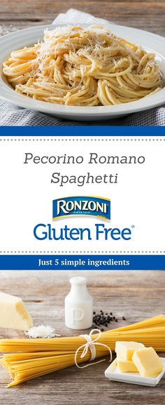 Put spaghetti back on the menu with this delicious Pecorino Romano recipe from Ronzoni Gluten Free pasta. You won?? believe it's gluten free!
