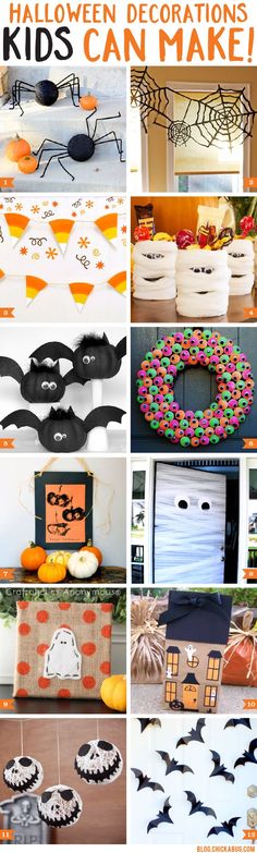 Halloween decorations kids can make! Easy, fun, and CUTE decorations that kids???