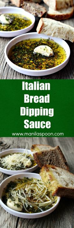 Restaurant-style sauce with Italian herbs and balsamic vinegar perfect for dipping your favorite crusty bread. Mix it up with your favorite herbs and add a spicy kick to create your own flavor blend. Italian Bread Dipping Oil (Sauce) | <a href="http://manilaspoon.com" rel="nofollow" target="_blank">manilaspoon.com</a>