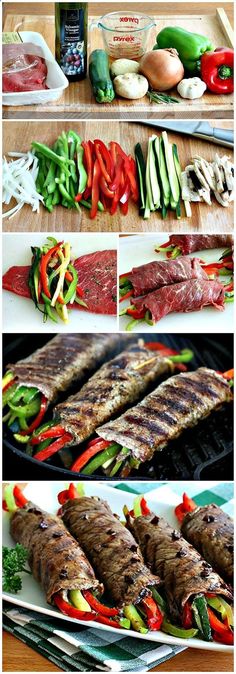 Steak Filled With Veggies - 4th of July grilling ideas! #IndependenceDay #grilling #skinnyms