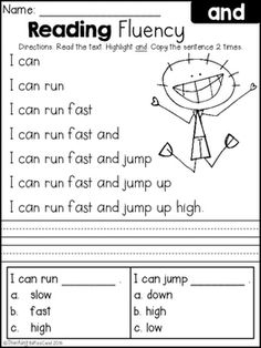 FREE Reading Fluency and Comprehension (Set 1)