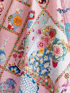 China Shop quilt by Kathy Doughty, Kaffe Fassett fabrics. Homespun Magazine.