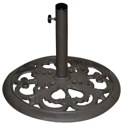 TropiShade 30-Pound Bronze Powder-Coated Cast Iron Umbrella Stand Umbrella Stand