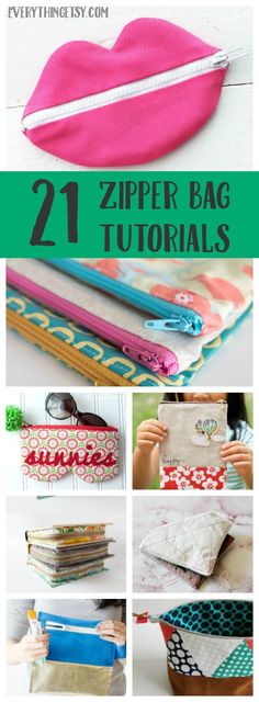 21 Zipper Bag Sewing Tutorials???Cute &amp; Easy Patterns!