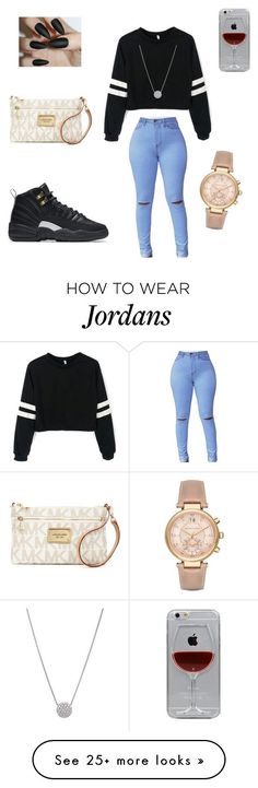"Untitled <a class="pintag searchlink" data-query="%231" data-type="hashtag" href="/search/?q=%231&rs=hashtag" rel="nofollow" title="#1 search Pinterest">#1</a>" by dashawnjames on Polyvore featuring NIKE, Michael Kors and Reyes