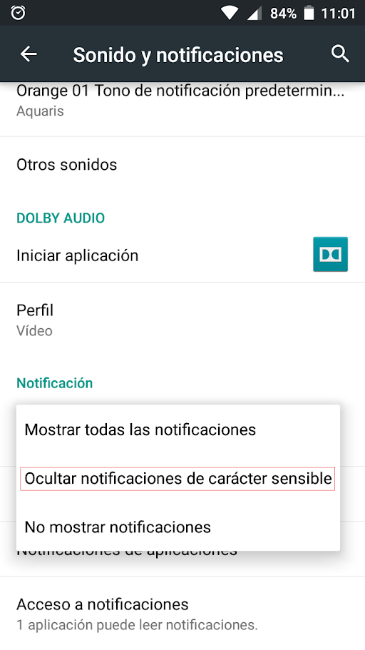 Ajustes Android