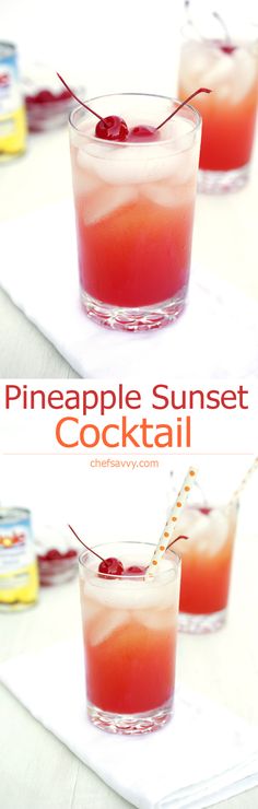 A fruity thirst quenching summer cocktail. Made with pineapple juice, vodka, and grenadine. Takes less than 5 minutes to make! | <a href="http://chefsavvy.com" rel="nofollow" target="_blank">chefsavvy.com</a> <a class="pintag" href="/explore/recipe/" title="#recipe explore Pinterest">#recipe</a> <a class="pintag searchlink" data-query="%23drink" data-type="hashtag" href="/search/?q=%23drink&rs=hashtag" rel="nofollow" title="#drink search Pinterest">#drink</a> <a class="pintag" href="/explore/cocktail/" title="#cocktail explore Pinterest">#cocktail</a> <a class="pintag searchlink" data-query="%23beverage" data-type="hashtag" href="/search/?q=%23beverage&rs=hashtag" rel="nofollow" title="#beverage search Pinterest">#beverage</a> <a class="pintag" href="/explore/alcohol/" title="#alcohol explore Pinterest">#alcohol</a> <a class="pintag" href="/explore/pineapple/" title="#pineapple explore Pinterest">#pineapple</a>