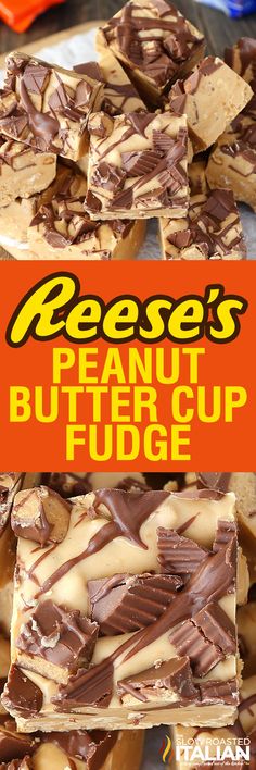 Reese&#39;s Peanut Butter Fudge is luscious and creamy, made with chunks of peanuts throughout the fudge to give it the perfect crunch. This Reese&#39;s Peanut Butter Fudge is a simple recipe with just 4-ingredients! It comes together in just 10 minutes.